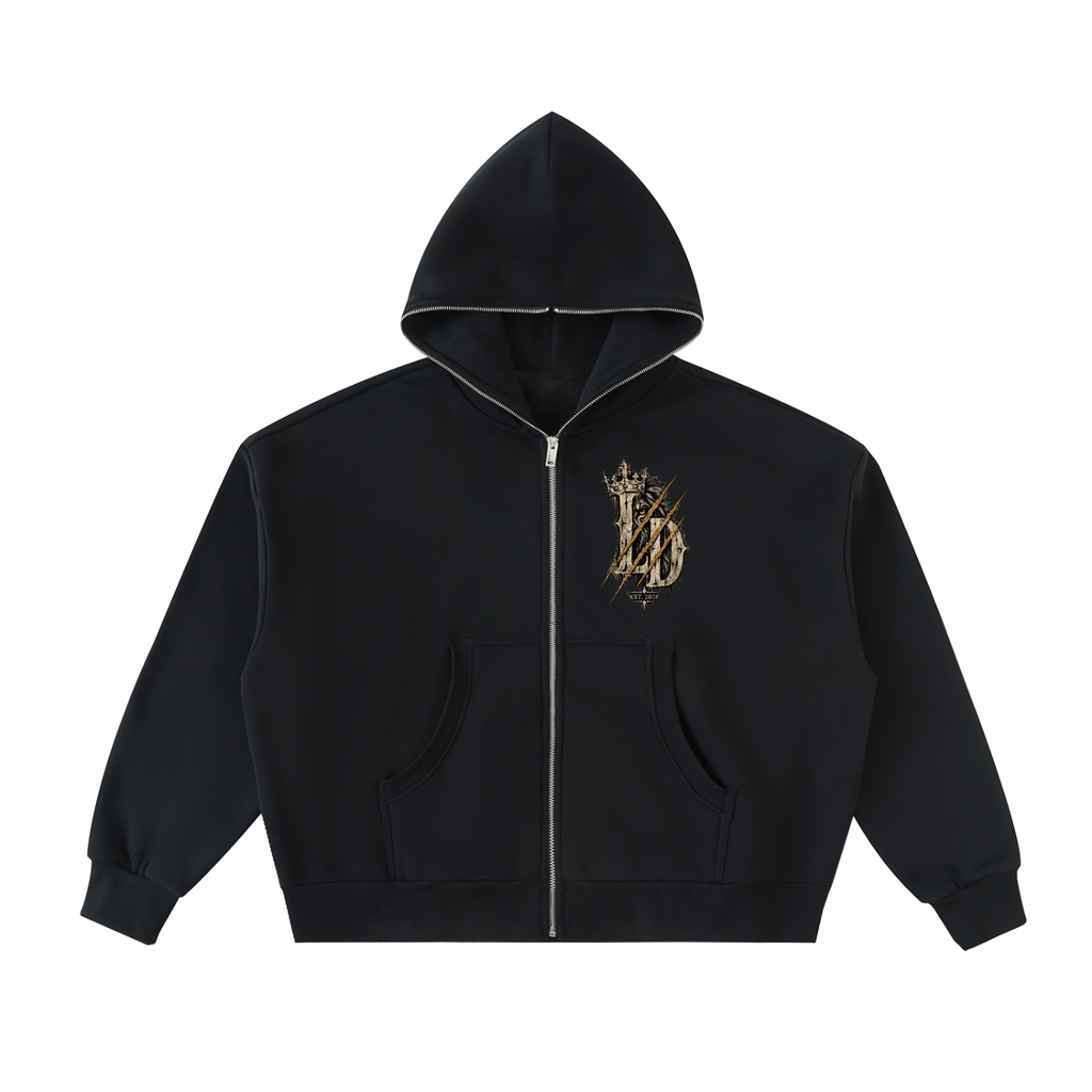 Lions Den Scratch Lion Boxy Full-Zip Hoodie