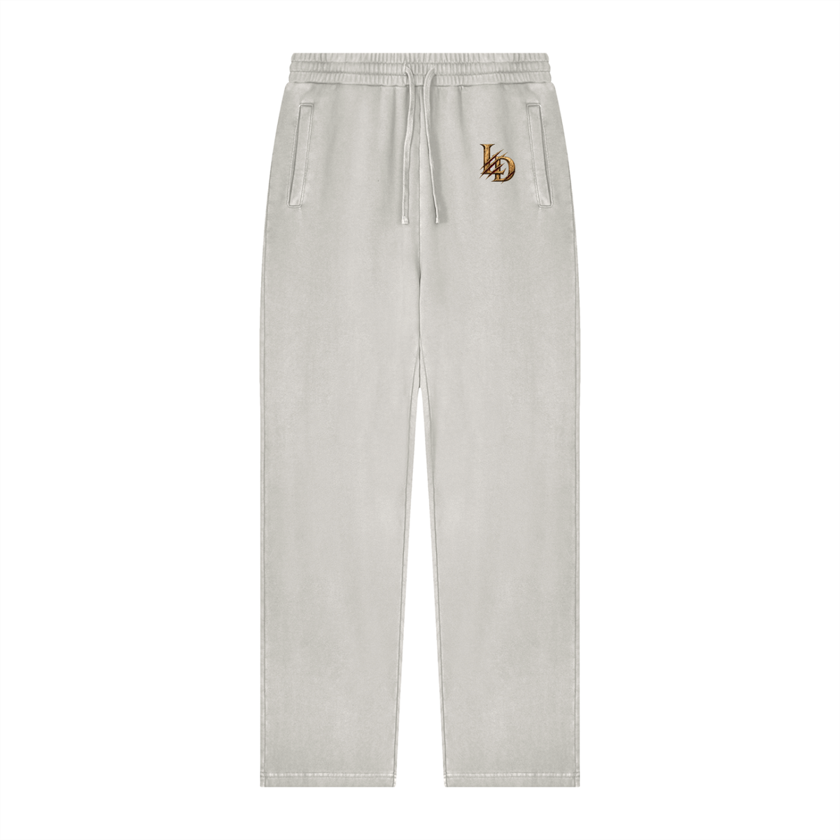 Gold LD Monogram Vintage-Wash Sweatpants