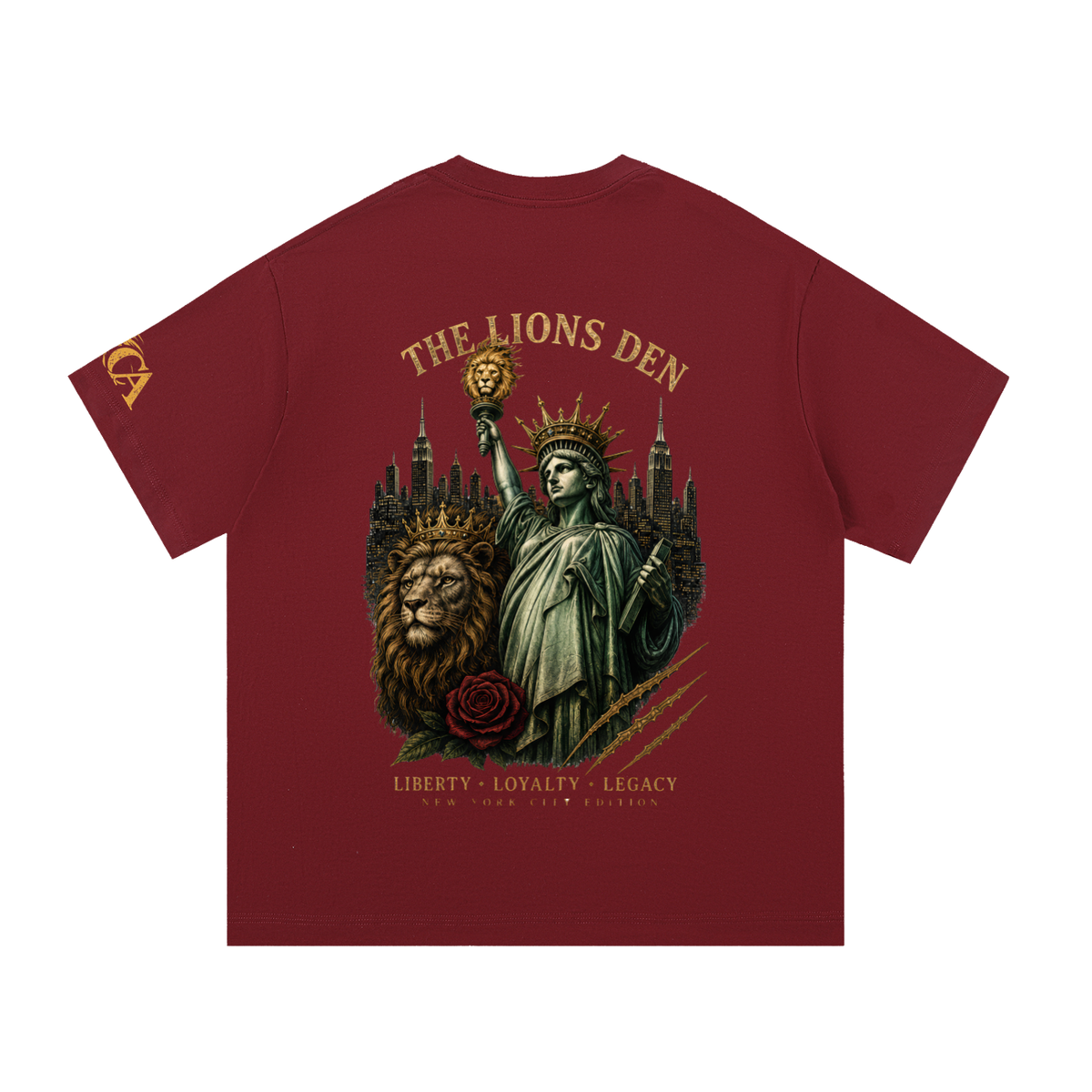 Crowned Lion Crest Essential Cotton Tee