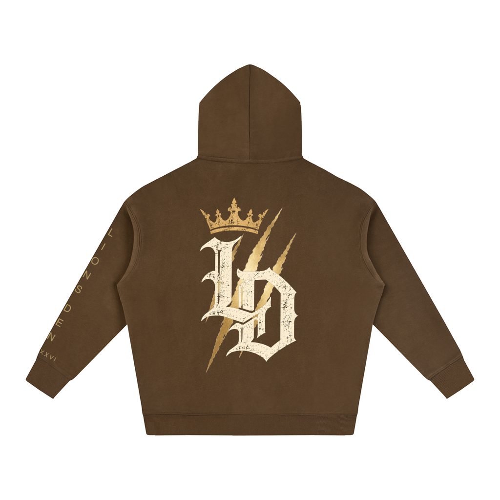 Crowned Gothic LD Oversized Fleece Hoodie
