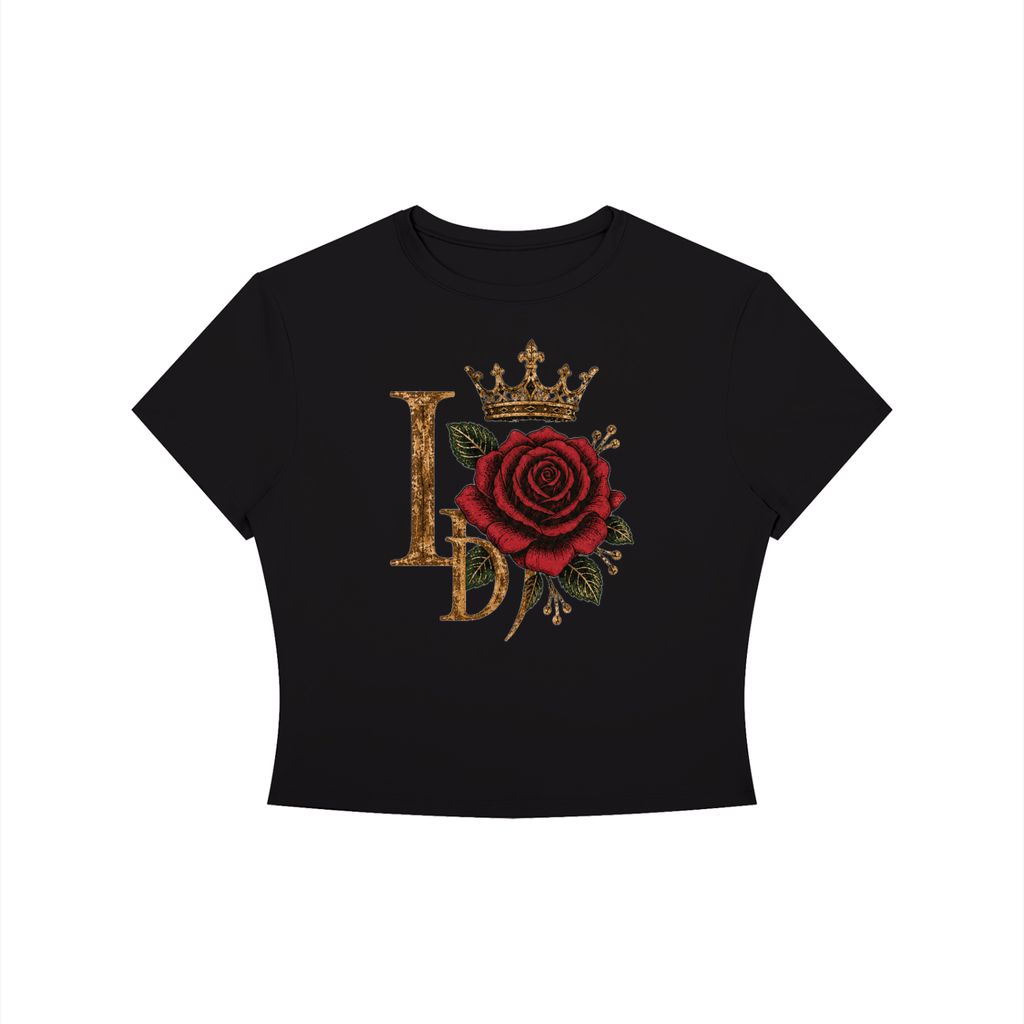 Crowned LD & Rose Women’s Cropped Tee