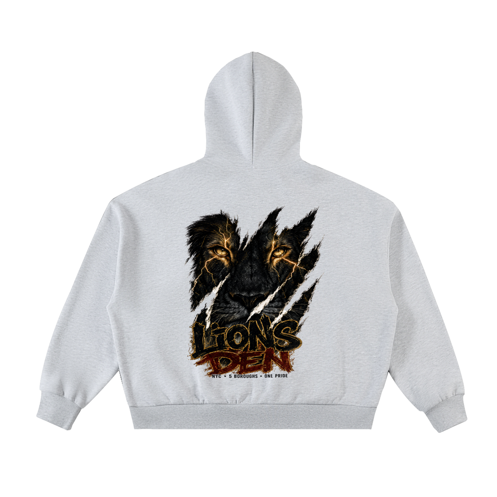 Lions Den Graffiti Lion Boxy Full-Zip Hoodie