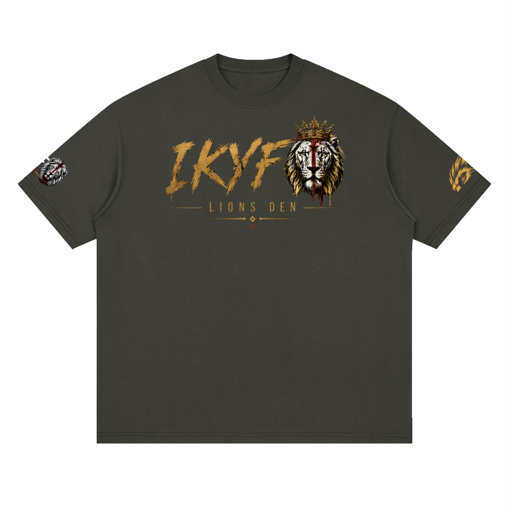 IKYF Lion Streetwear Drop-Shoulder Tee