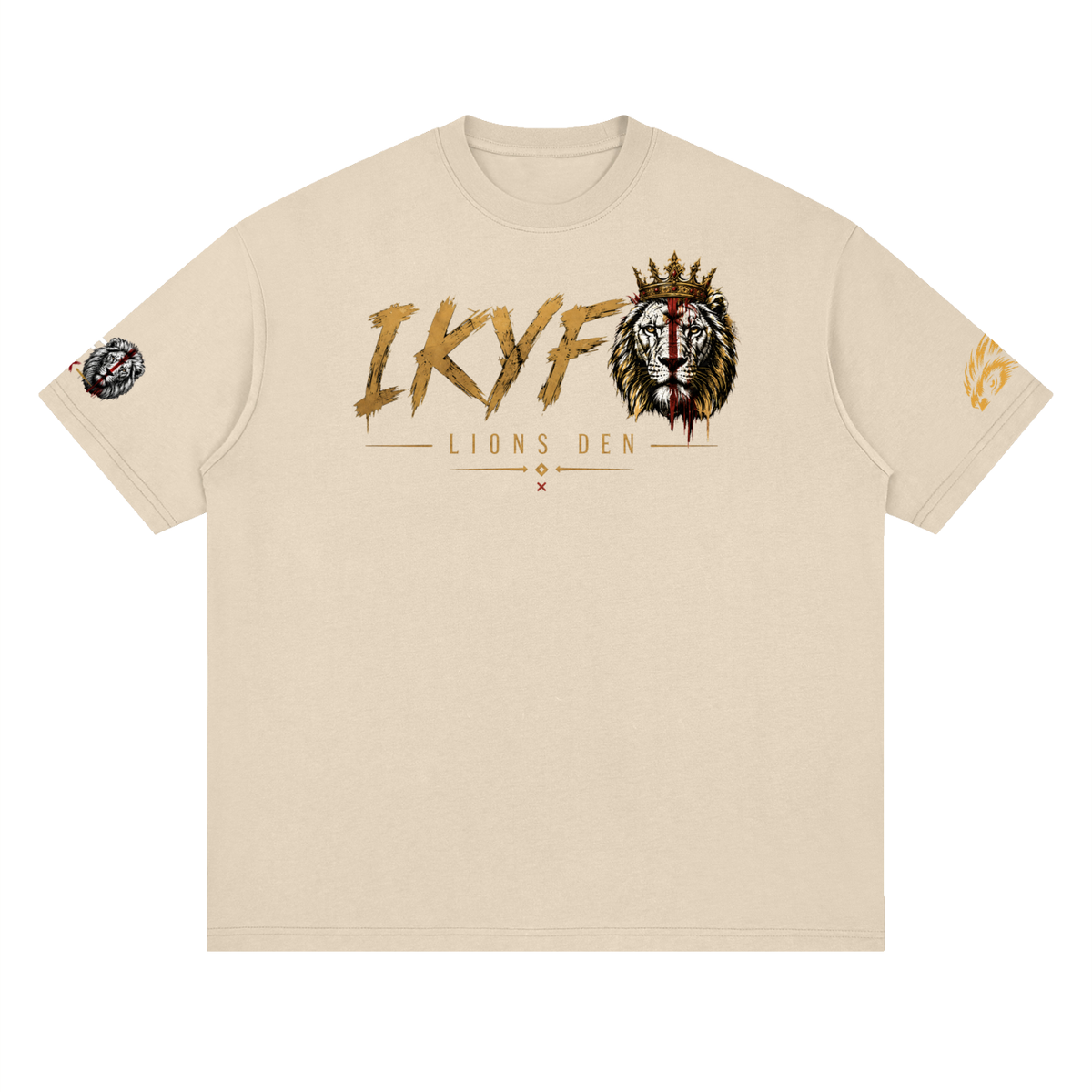 IKYF Lion Streetwear Drop-Shoulder Tee