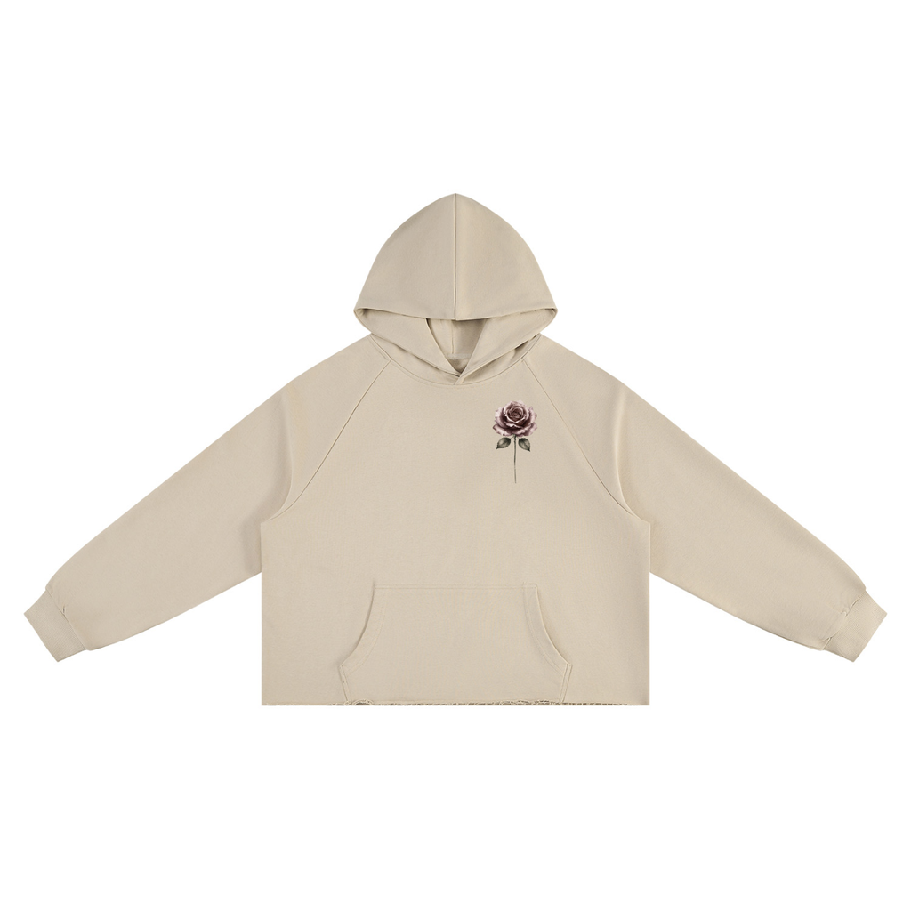 The Pride Rose Vintage-Wash Raw-Edge Hoodie