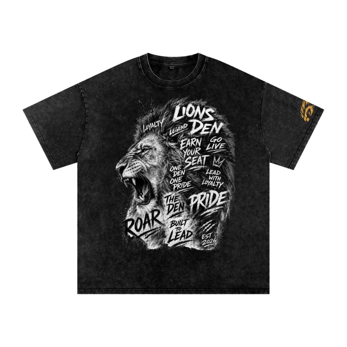 Pride Manifesto Lion Snow-Wash Oversized Tee