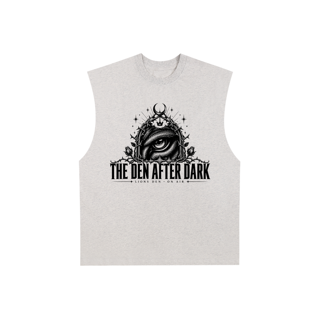 The Den After Dark Raw-Edge Cotton Tank