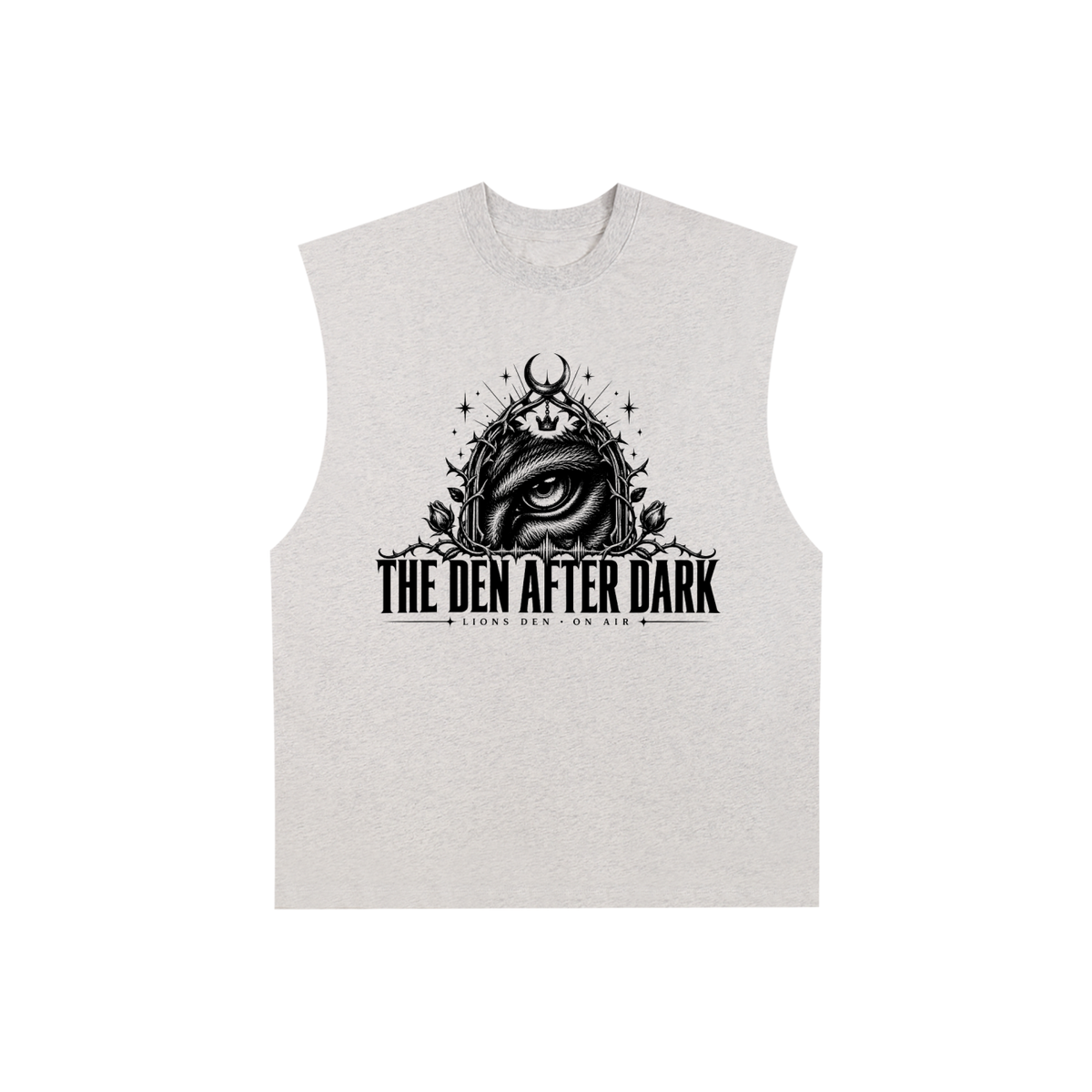 The Den After Dark Raw-Edge Cotton Tank