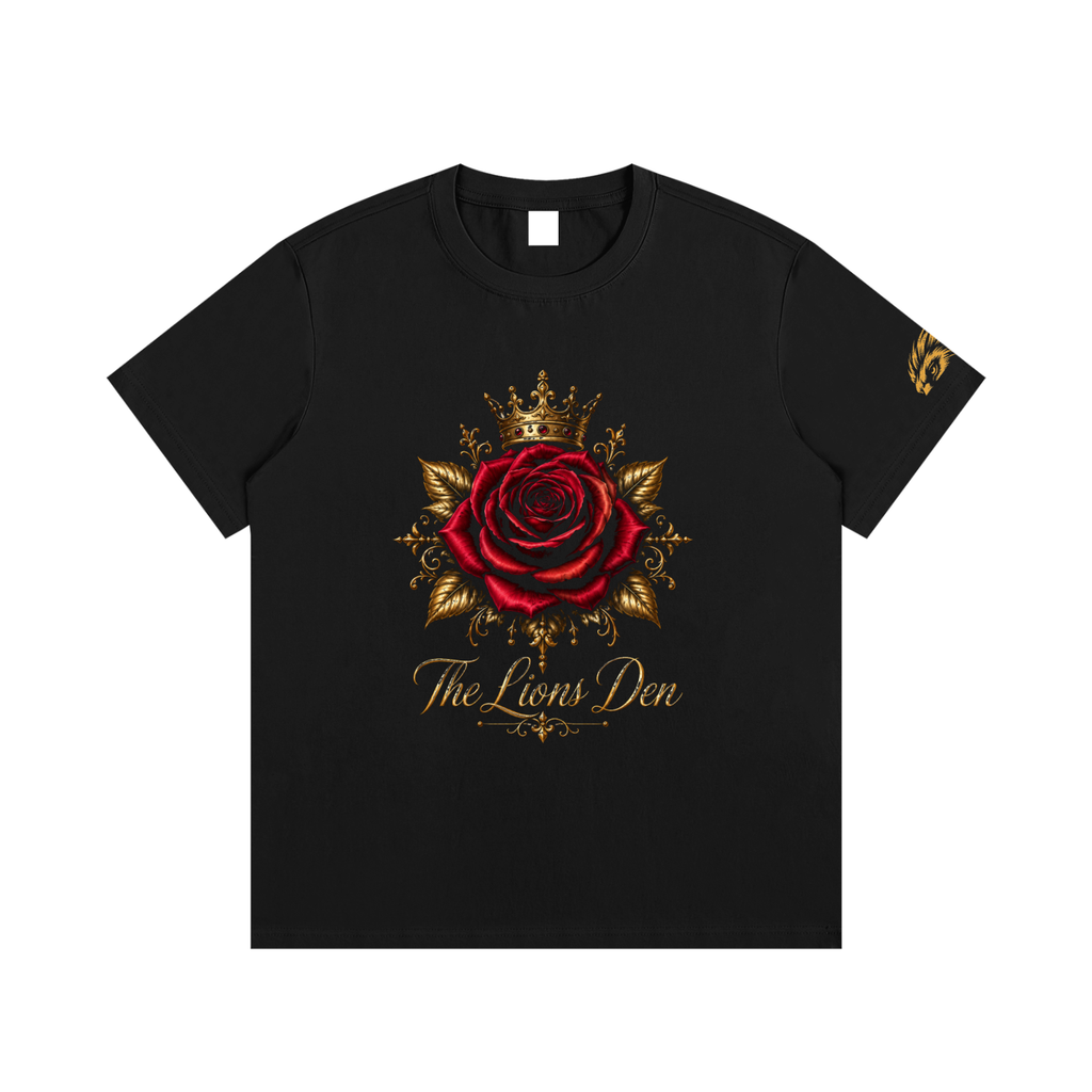Crowned Rose Lions Den Essential Cotton Tee