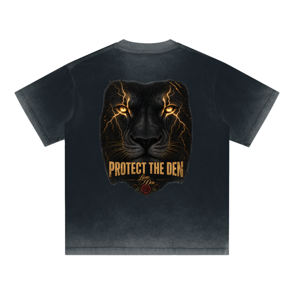 Twin Lion Crest Reverse-Dye Tee