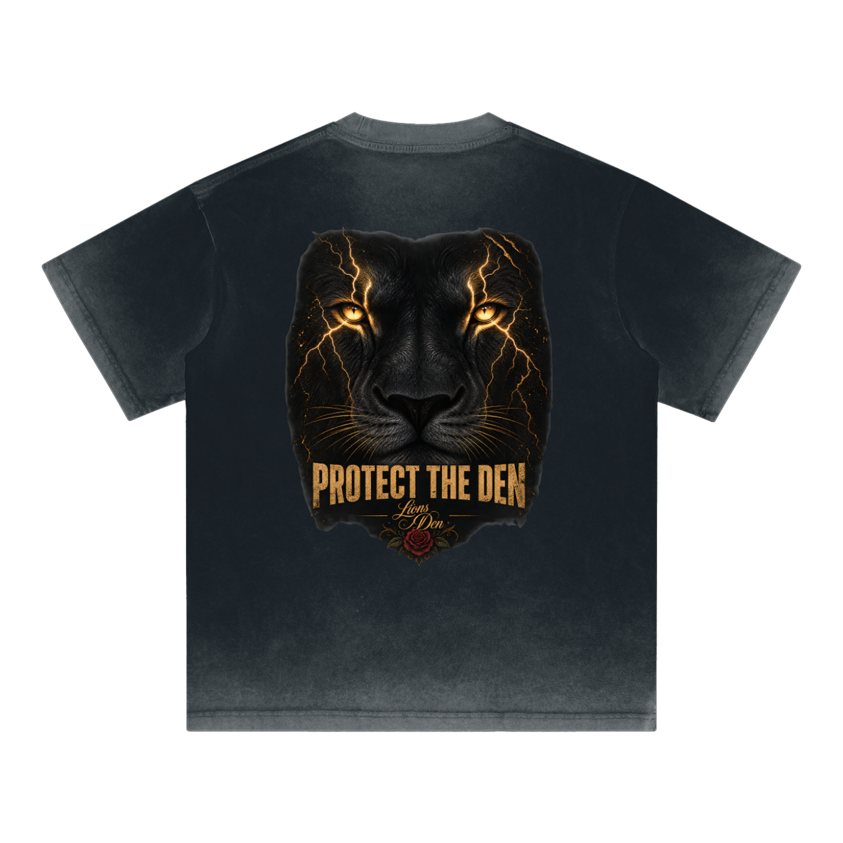 Twin Lion Crest Reverse-Dye Tee