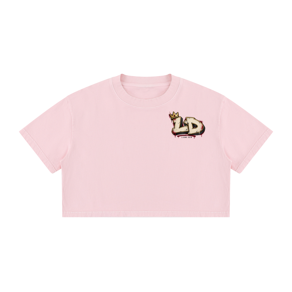 Crowned LD Mineral-Wash Crop Tee