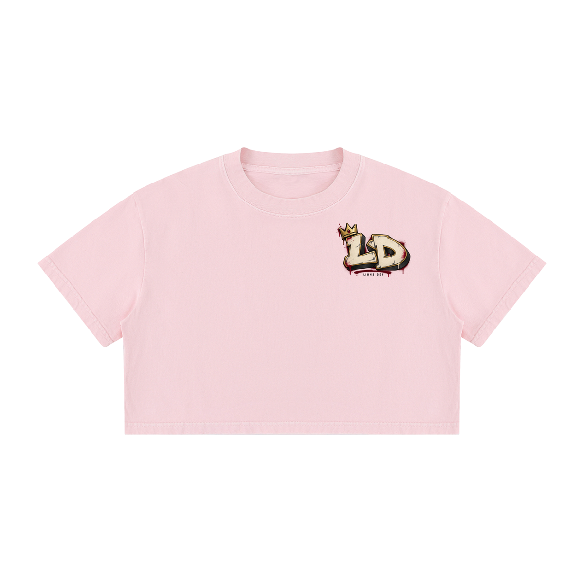 Crowned LD Mineral-Wash Crop Tee