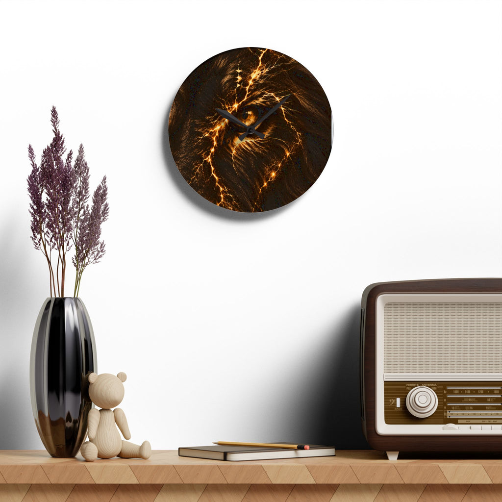 Lightning Lion Acrylic Wall Clock