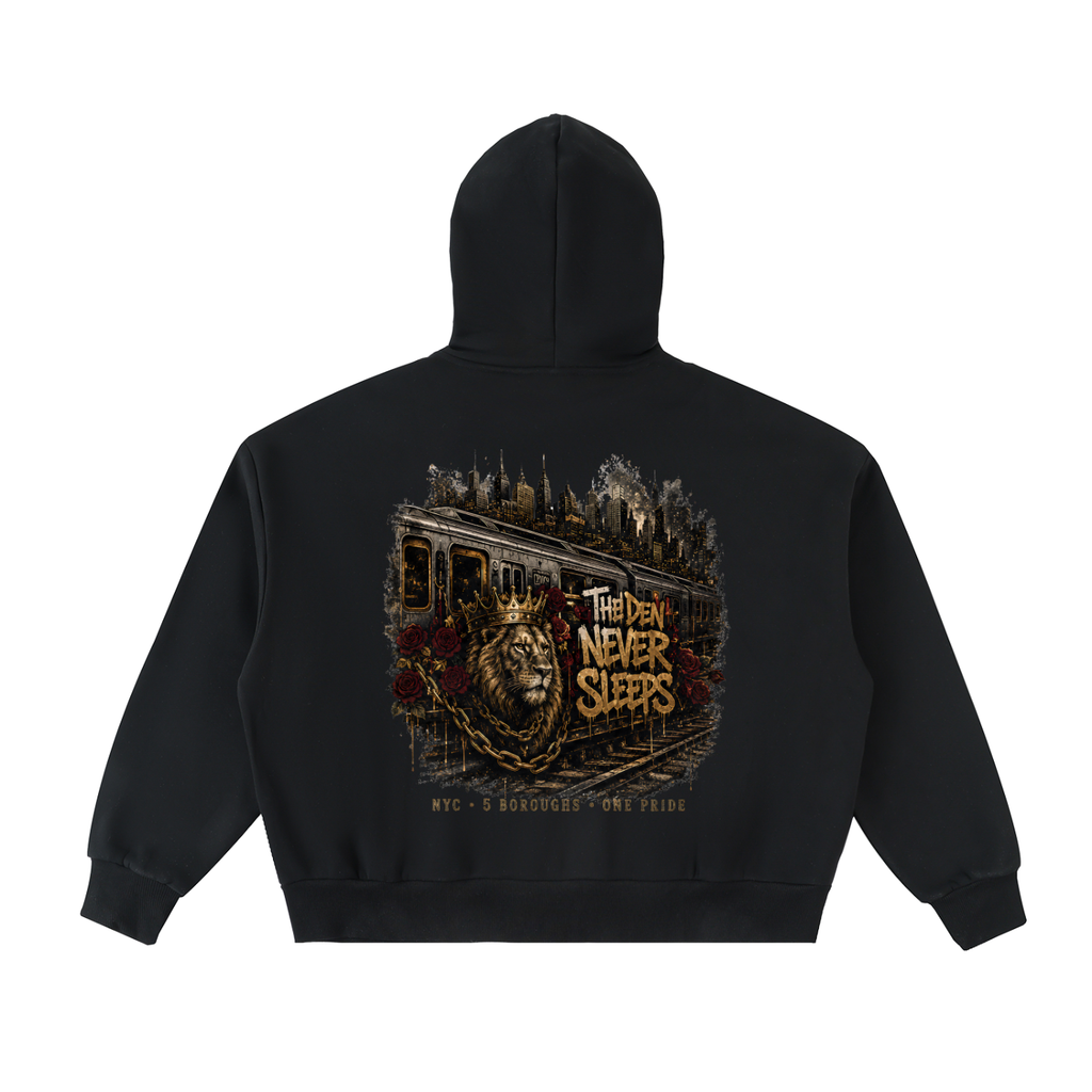 The Den Never Sleeps Subway Boxy Full-Zip Hoodie