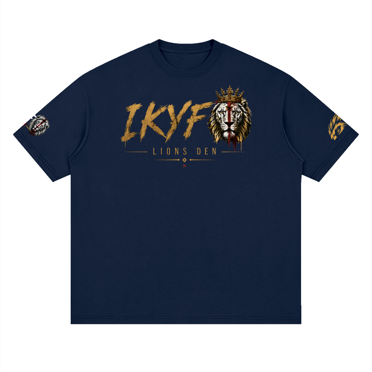 IKYF Lion Streetwear Drop-Shoulder Tee
