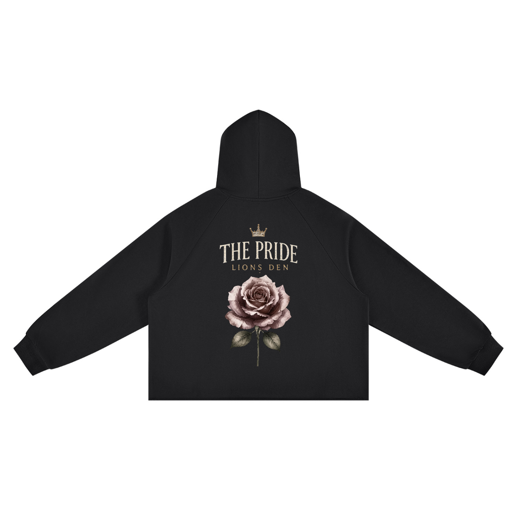 The Pride Rose Vintage-Wash Raw-Edge Hoodie