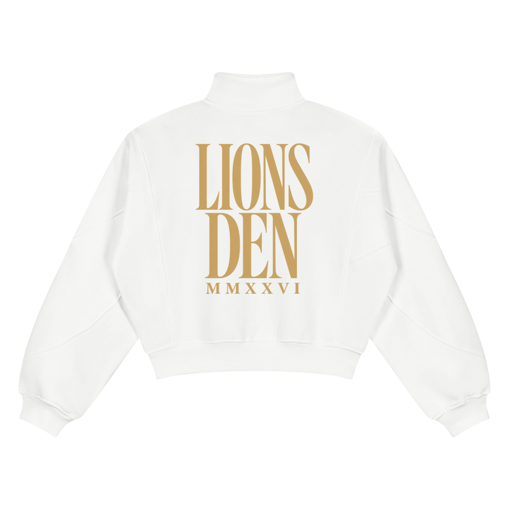 Lions Den MMXXVI Cropped Quarter-Zip Sweatshirt