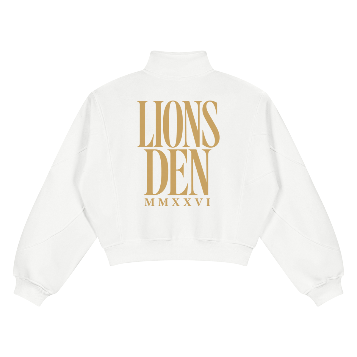 Lions Den MMXXVI Cropped Quarter-Zip Sweatshirt