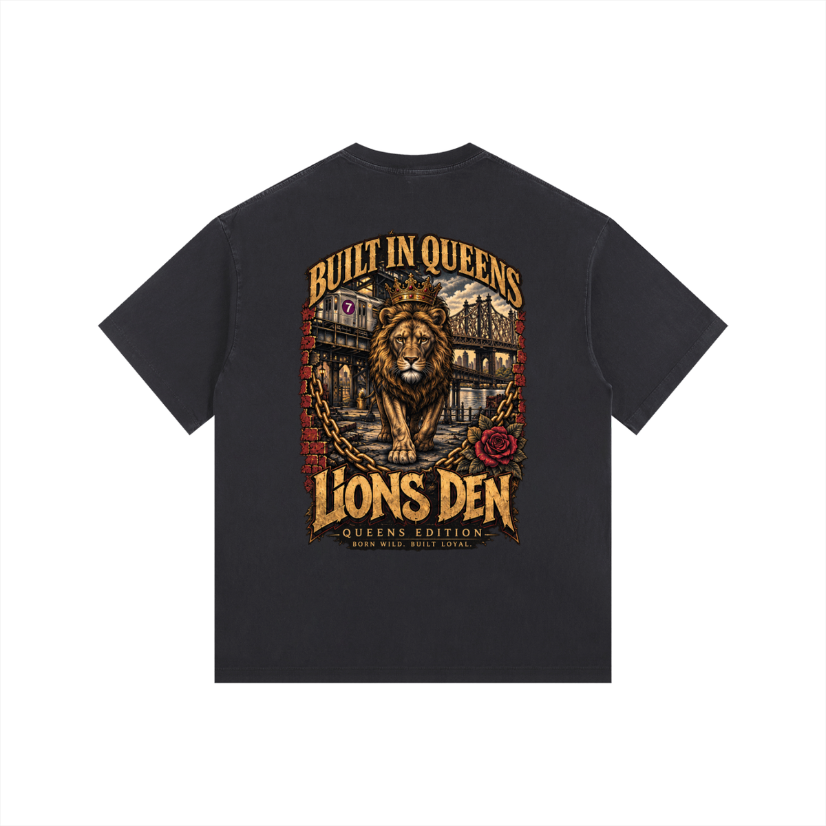 Built in Queens Vintage-Washed Tee