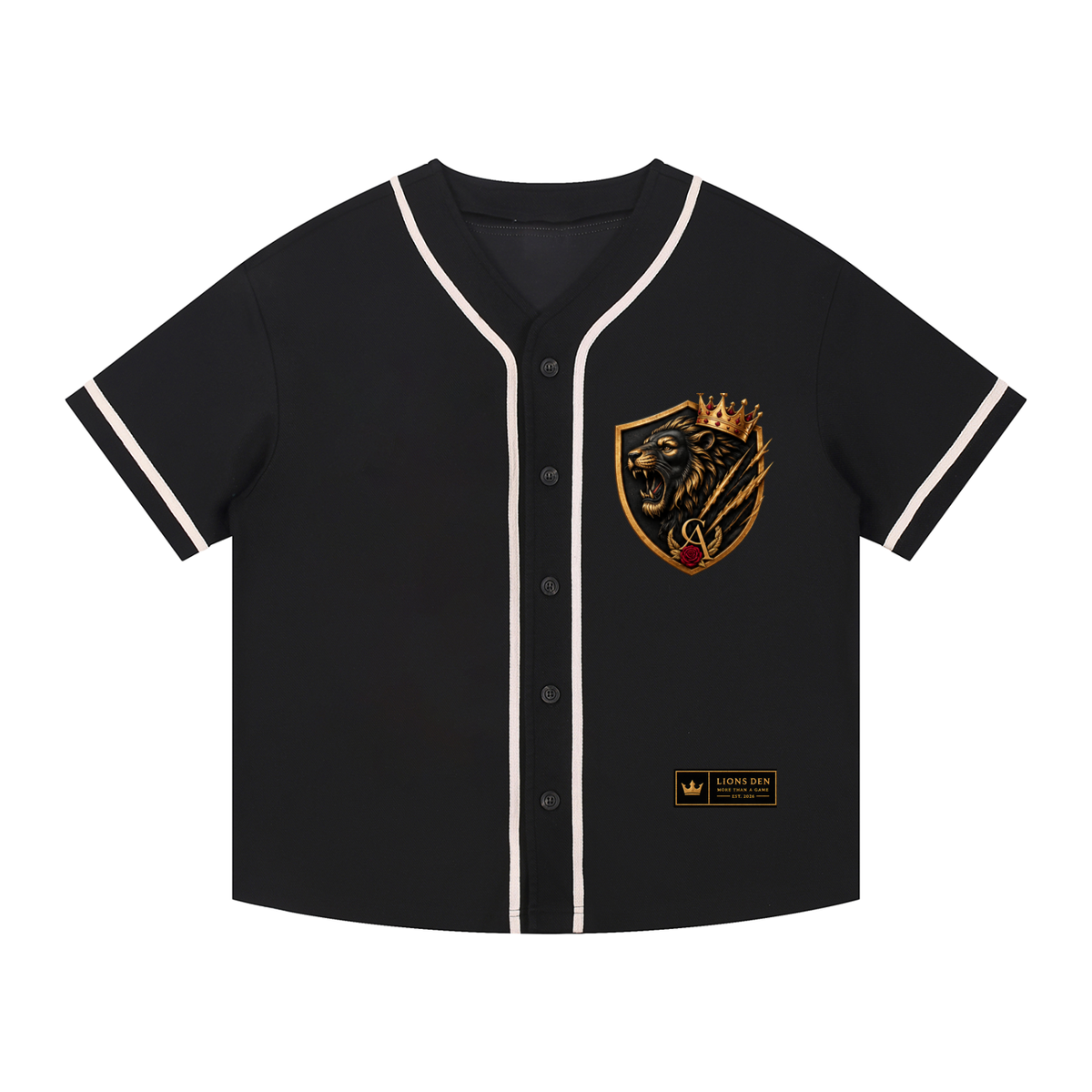 Contrast Piped Button-Up Jersey