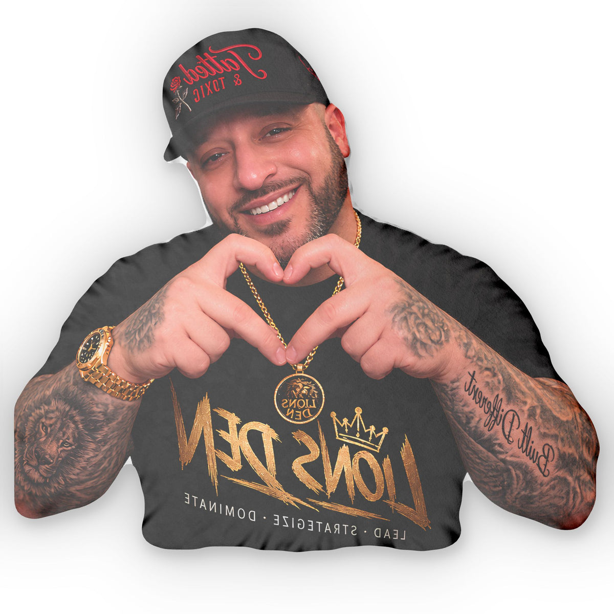 Chris Anthony “Love From The Den” Custom Shaped Pillow