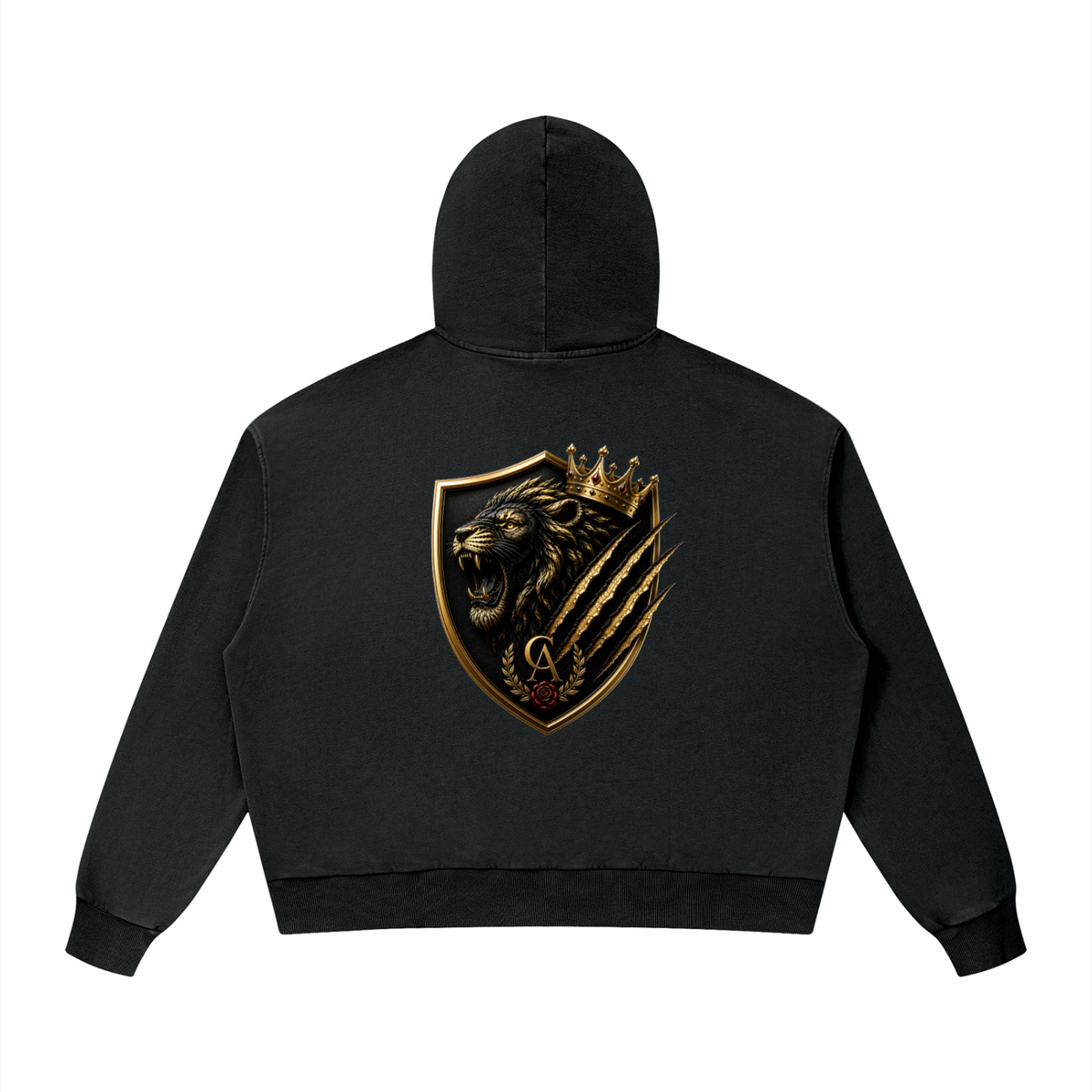 Gold Lions Den Mineral-Wash Boxy Hoodie