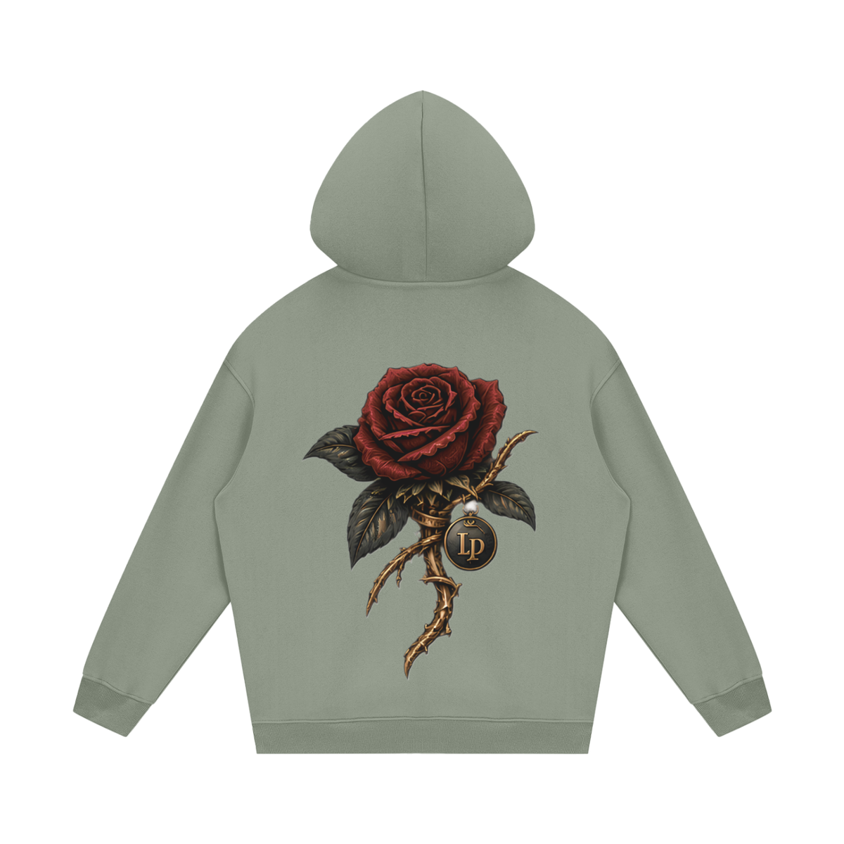 Crowned Rose Medallion Fleece Hoodie