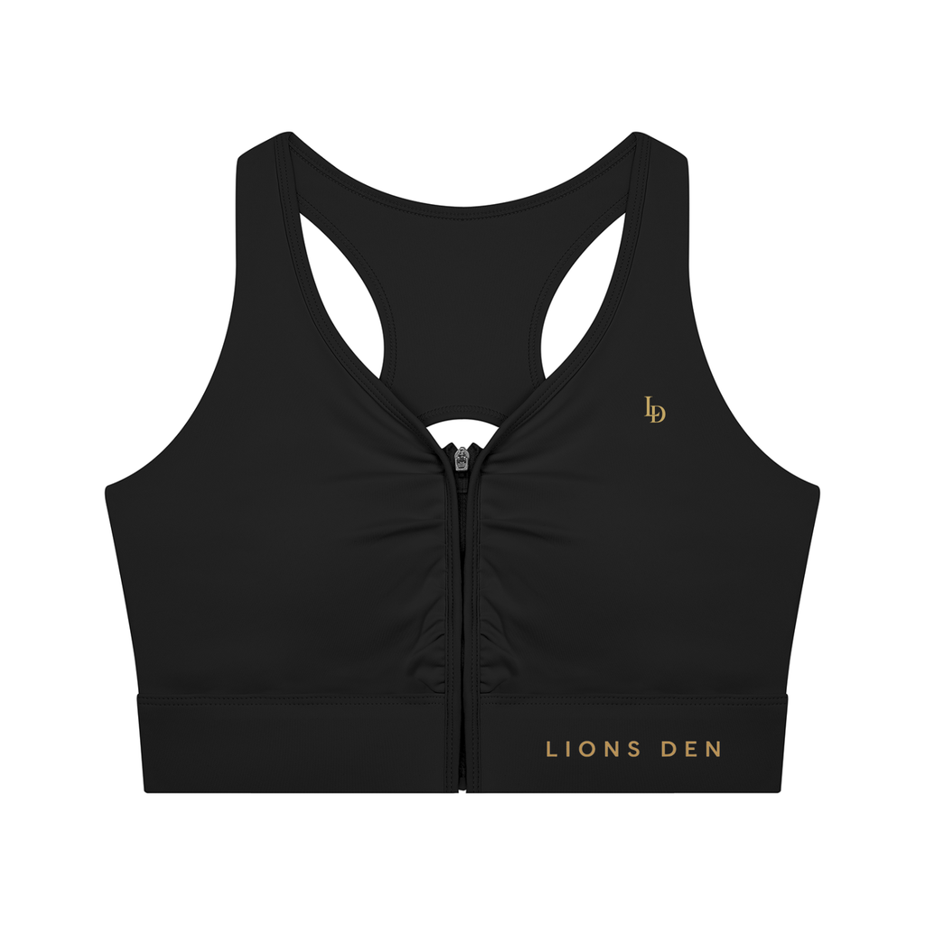 LD MMXXVI Cropped Zip Yoga Bra