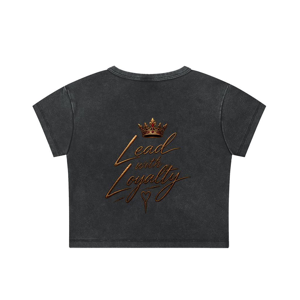 Lead With Loyalty Rose Snow-Wash Crop Top
