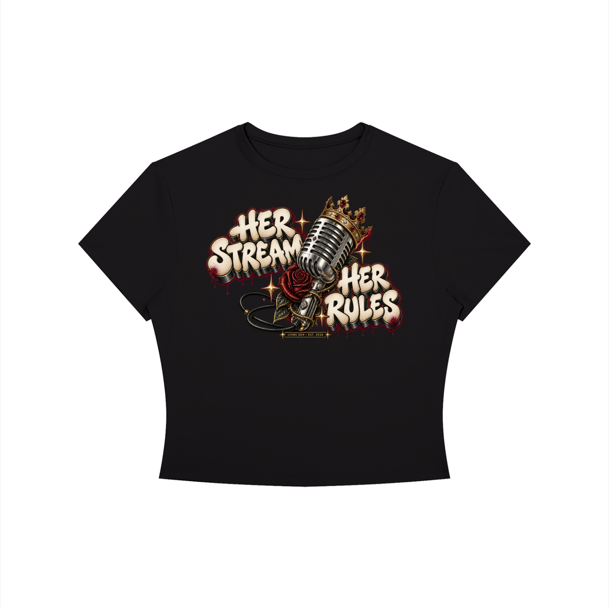Her Stream Her Rules Women's Cropped Tee