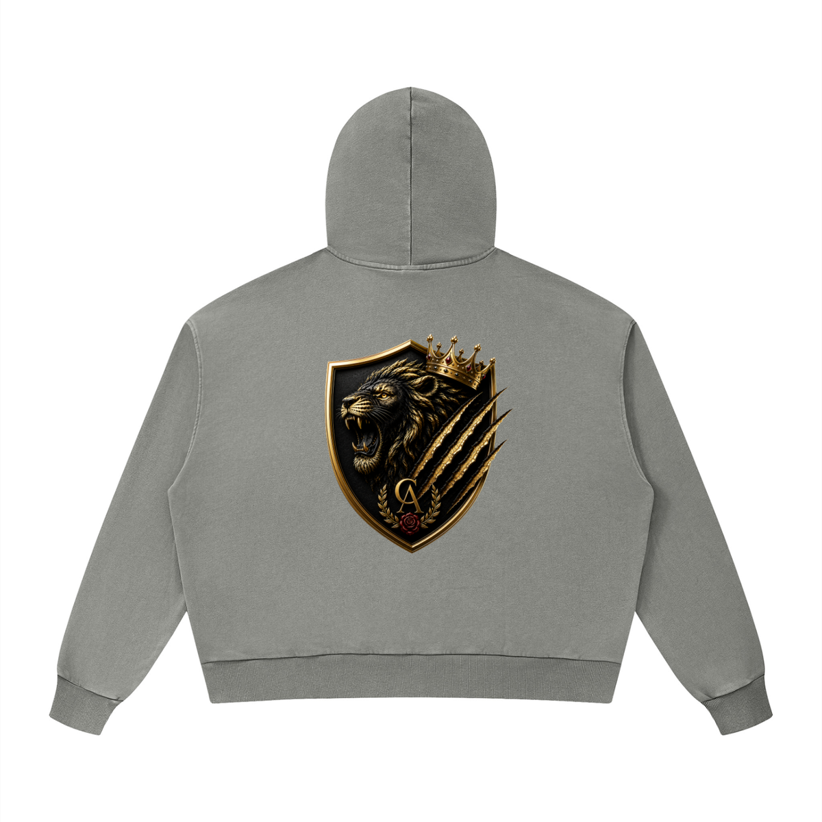 Gold Lions Den Mineral-Wash Boxy Hoodie
