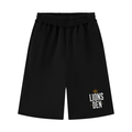 Crowned Stacked Lions Den Raw-Edge Fleece Shorts