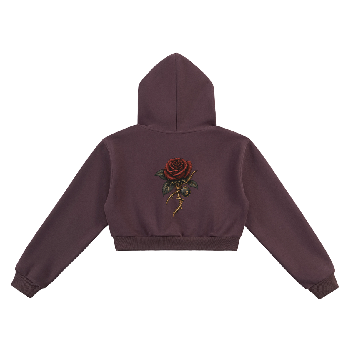 Rose + Claw Essential Cropped Hoodie