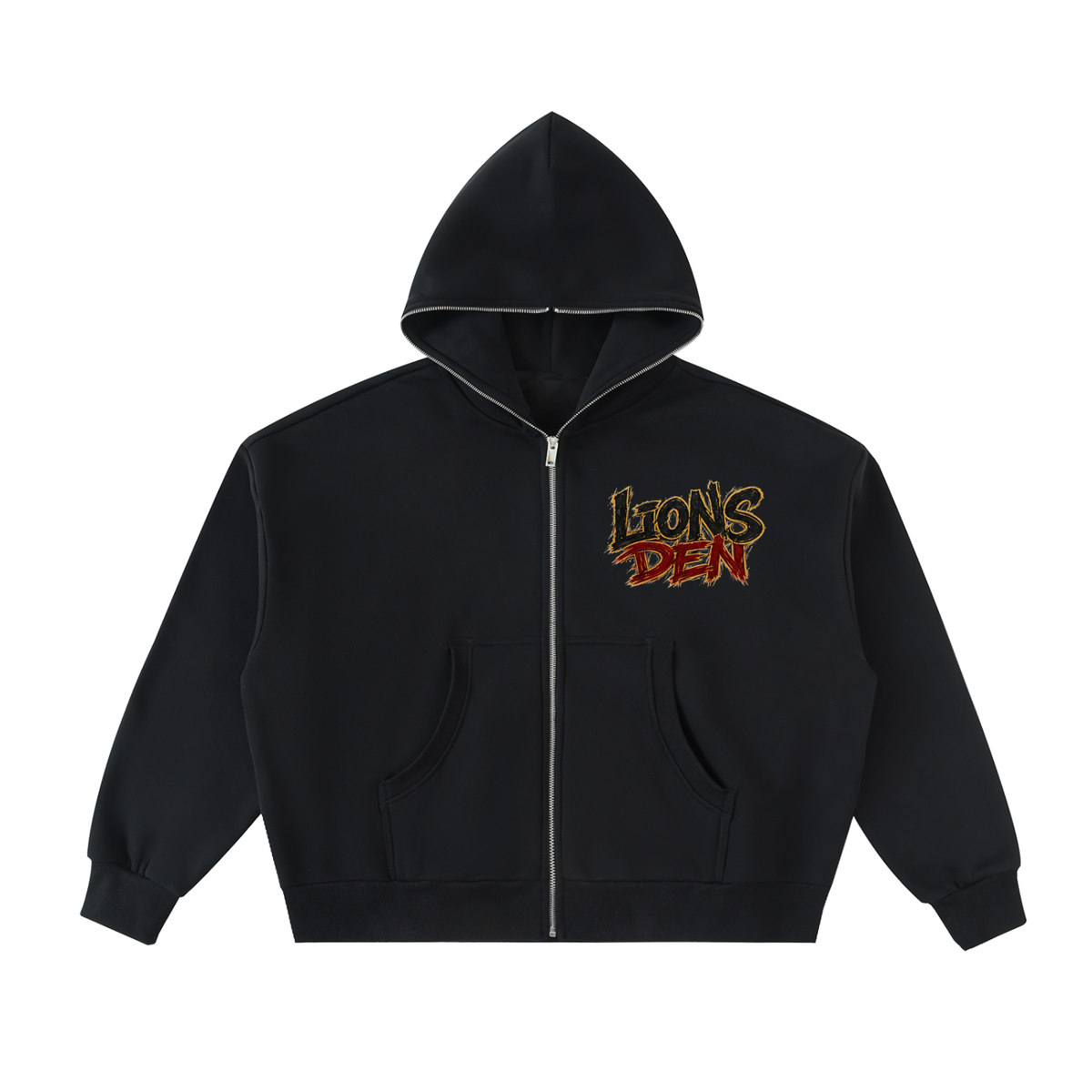 Lions Den Graffiti Lion Boxy Full-Zip Hoodie