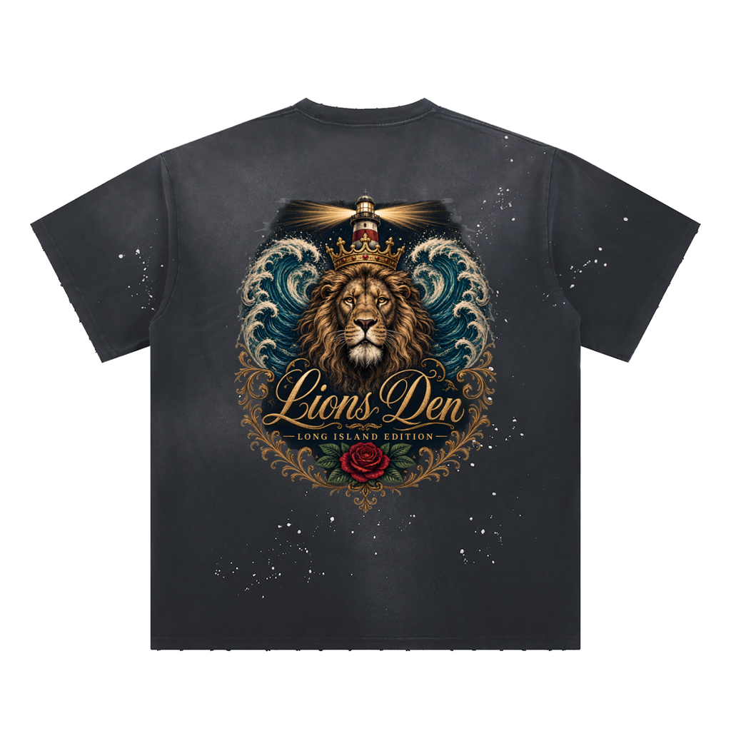Hand-Frayed Sunfade Paint Splatter T-Shirt