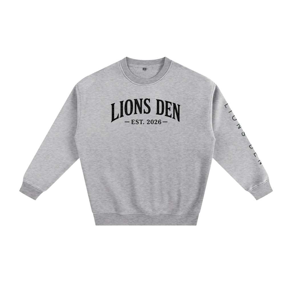 Lions Den EST. 2026 Monogram Fleece Crewneck