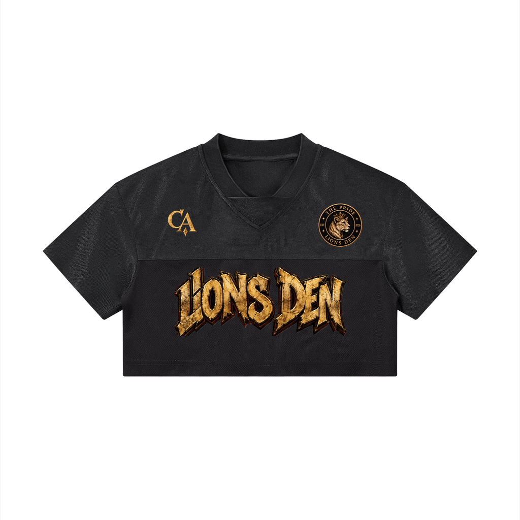 Lions Den The Pride women's cropped paneled V-neck jersey product view 1