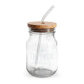 The Pride Engraved Sipper Glass with Straw, 16oz