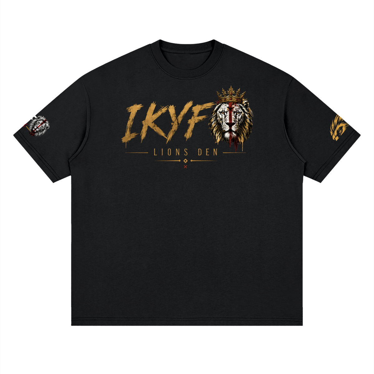 IKYF Lion Streetwear Drop-Shoulder Tee