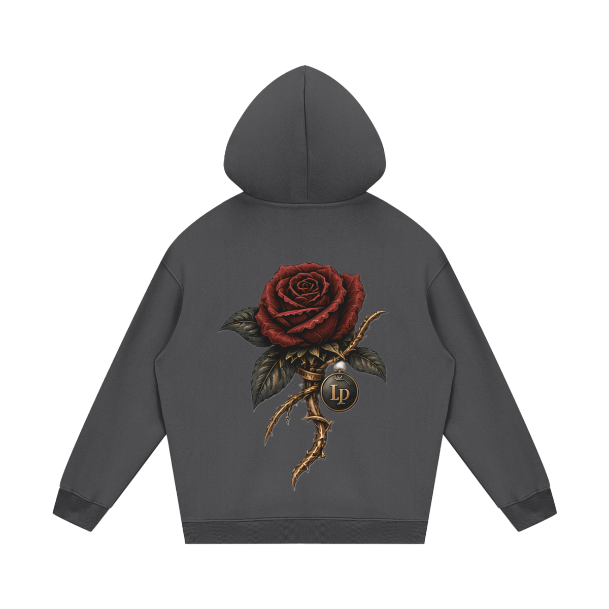 Crowned Rose Medallion Fleece Hoodie