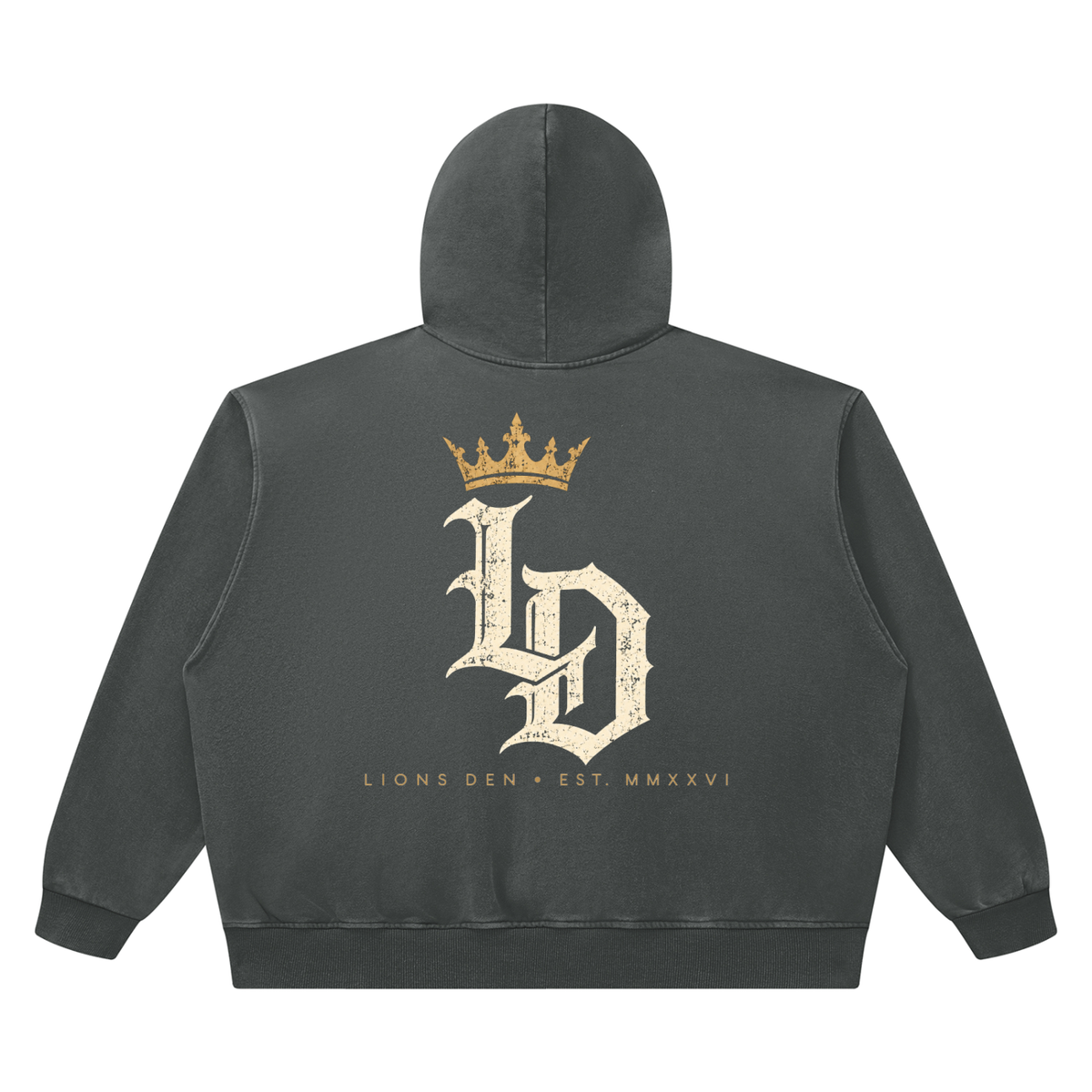 Crowned Gothic LD Heavyweight Vintage-Wash Hoodie