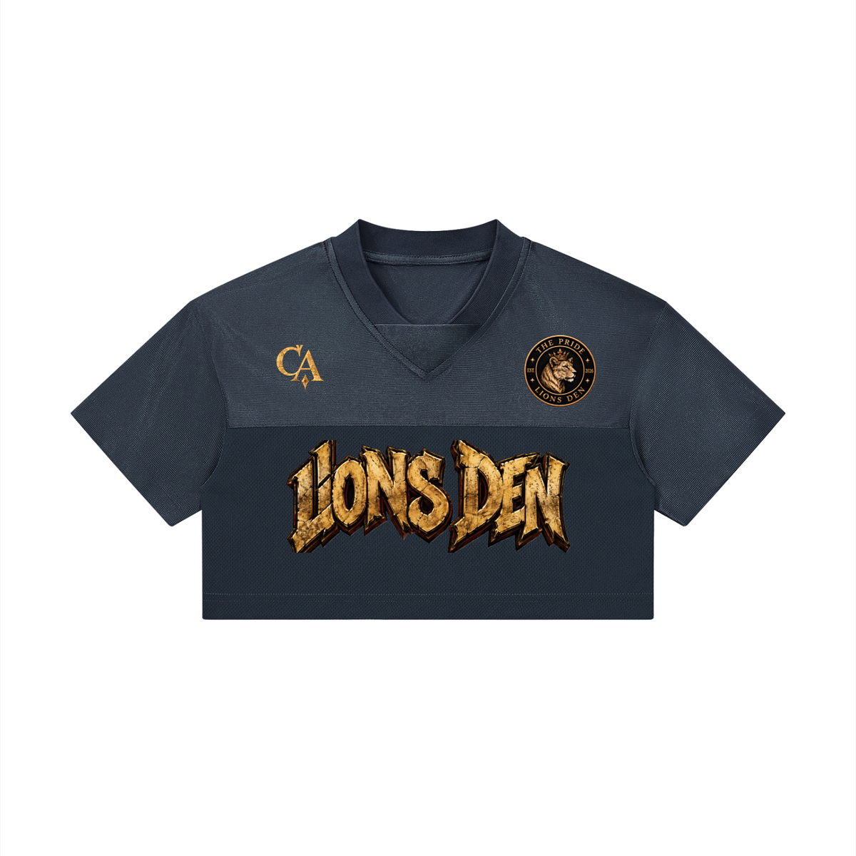 Lions Den The Pride women's cropped paneled V-neck jersey product view 5