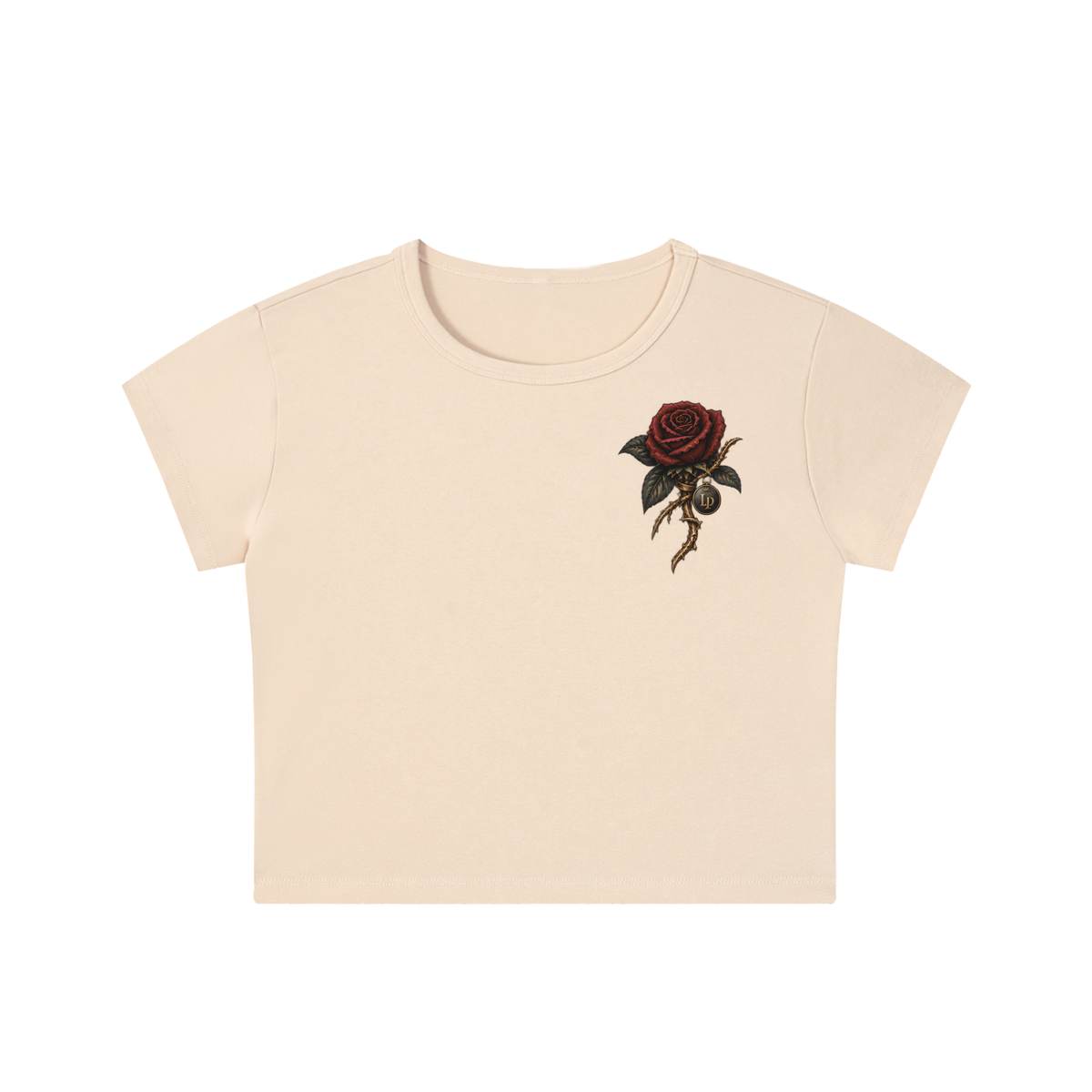 Lead With Loyalty Rose Snow-Wash Crop Top