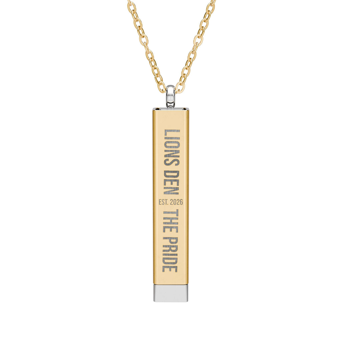 Lions Den Hidden Message Bar Necklace