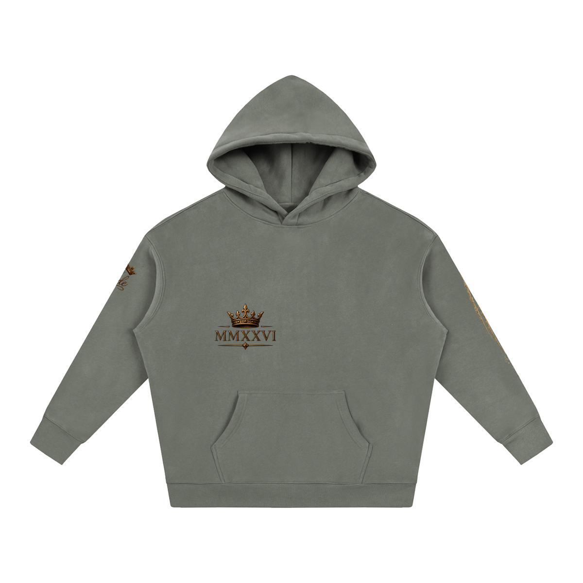 MMXXVI Crown & Rose Oversized Fleece Hoodie