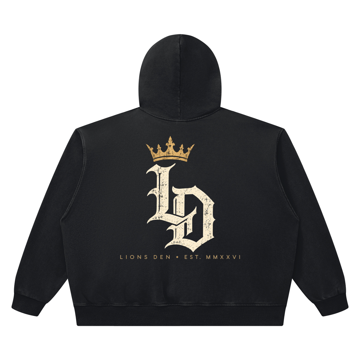 Crowned Gothic LD Heavyweight Vintage-Wash Hoodie