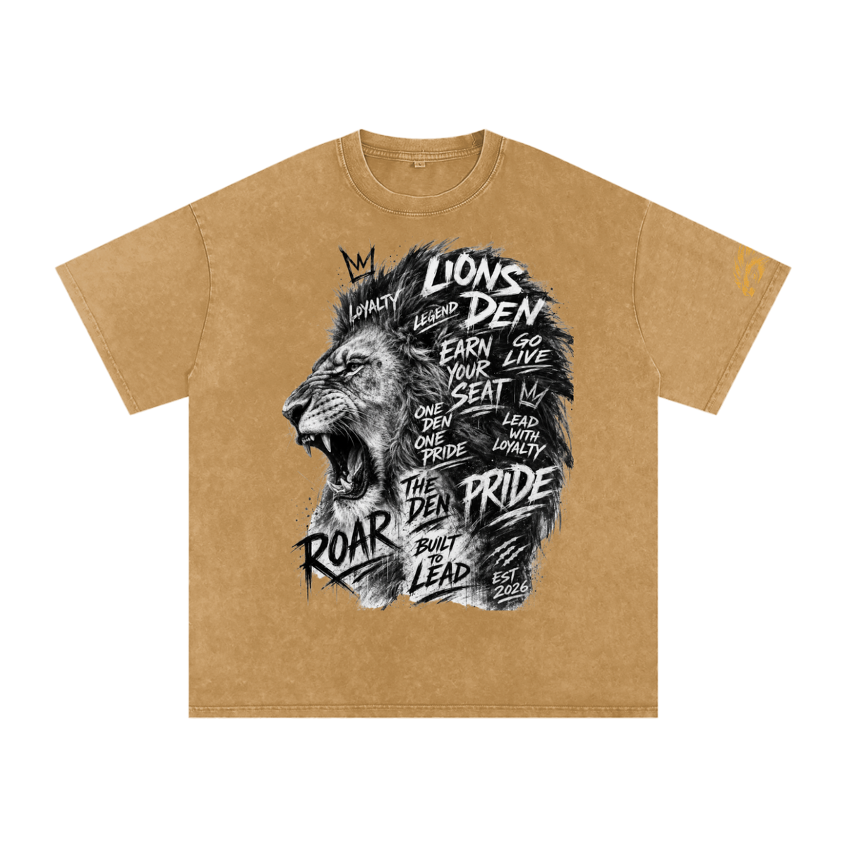 Pride Manifesto Lion Snow-Wash Oversized Tee