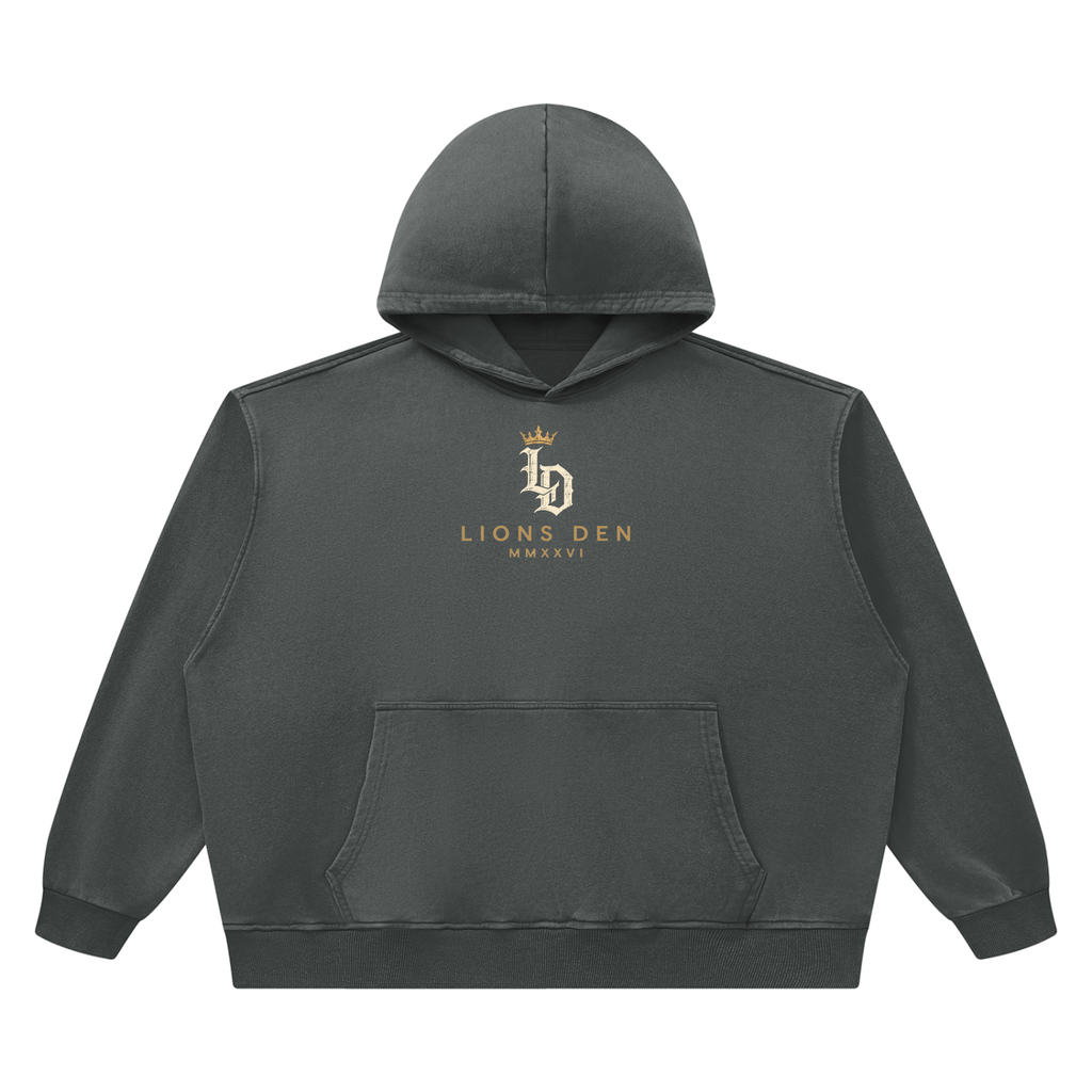 Crowned Gothic LD Heavyweight Vintage-Wash Hoodie