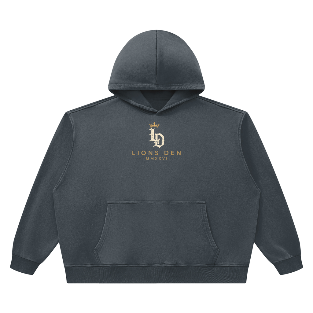 Crowned Gothic LD Heavyweight Vintage-Wash Hoodie